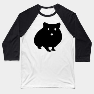 Hamster Black Silhouette Pet Animal Cool Style Baseball T-Shirt